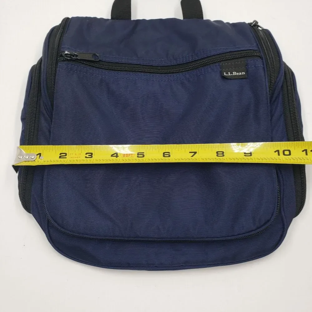 L.L.Bean Personal Organizer Hanging Travel Toiletry Bag Navy Blue Medium Unisex